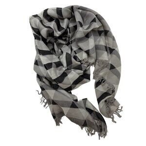 J. Crew Gray White Black Triangle Scarf